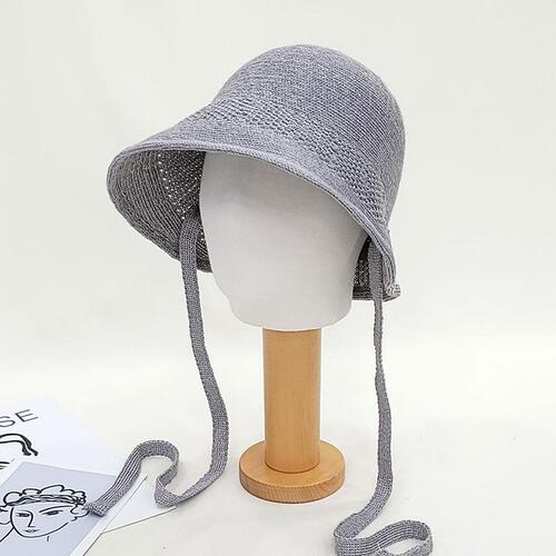 딥커버끈 벙거지 버킷햇 보넷 여성 니트 여름 모자