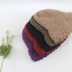 핸드메이드 컬러 니트 가을 겨울 벙거지 모자