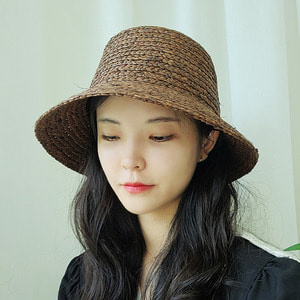 베이직 클래식 무드 밀짚 벙거지 버킷햇 여성 남성 남녀공용 여름 모자