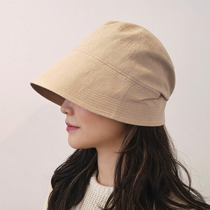 코튼스티치 벙거지 버킷햇 보넷 여성 여름 면 모자