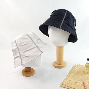 라인셔링 벙거지 버킷햇 보넷 여성 여름 면 모자