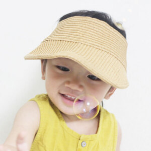 아동 베이직 기본 썬캡 밀짚 모자