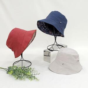 밑단스티치 벙거지 버킷햇 보넷 중년여성 봄 여름 모자