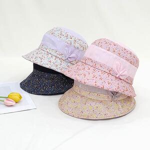 플라워 벙거지 버킷햇 보넷 중년여성 봄 여름 모자