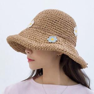 꽃 벙거지 버킷햇 밀짚 지사 보넷 여성 모자