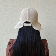 웨이브 라인 여름 밀짚 여자 벙거지 모자