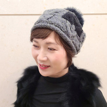 핑거니팅 베레모 화가모자 빵모자 여자 니트 털방을 겨울 모자
