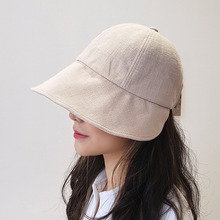 뒷벨크로다운 벙거지 버킷햇 보넷 여성 여름 면 모자