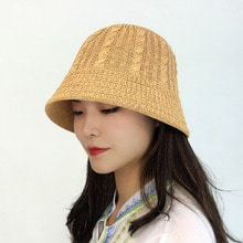 꽈배기니팅 벙거지 버킷햇 보넷 여성 여름 니트 모자