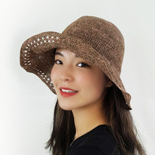 심플 비치모자 밀짚 벙거지 여성 여행 플로피햇 여름 모자