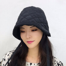 퀼팅 양털 보넷 여성 벙거지 모자