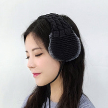 퍼트리밍 니트 귀마개 귀도리 방한 겨울 여성 모자