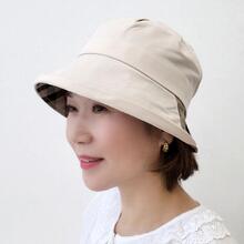 클래식체크배색 벙거지 버킷햇 보넷 중년여성 봄 여름 모자