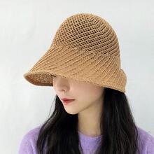 메쉬짜임 벙거지 버킷햇 보넷 여성 니트 여름 모자