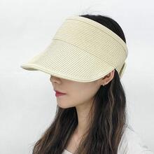 베이직 썬캡 썬바이저 라탄 밀짚 자외선 햇빛 차단 모자