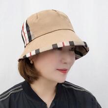 벙거지 버킷햇 중년여성 클래식체크 가을 겨울 모자